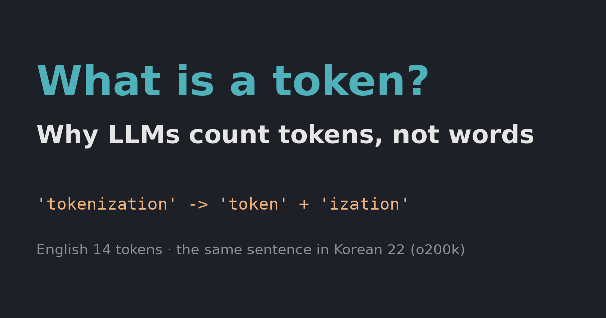 What is a token, and why do LLMs count tokens instead of words?